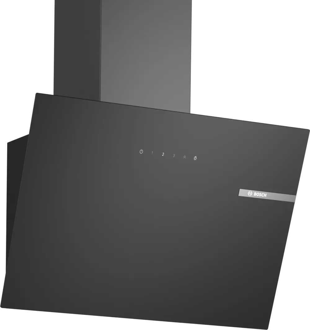Hotte de cuisine murale Bosch 60cm 220W LUMIÈRE LED NOIRE DWK65DK60