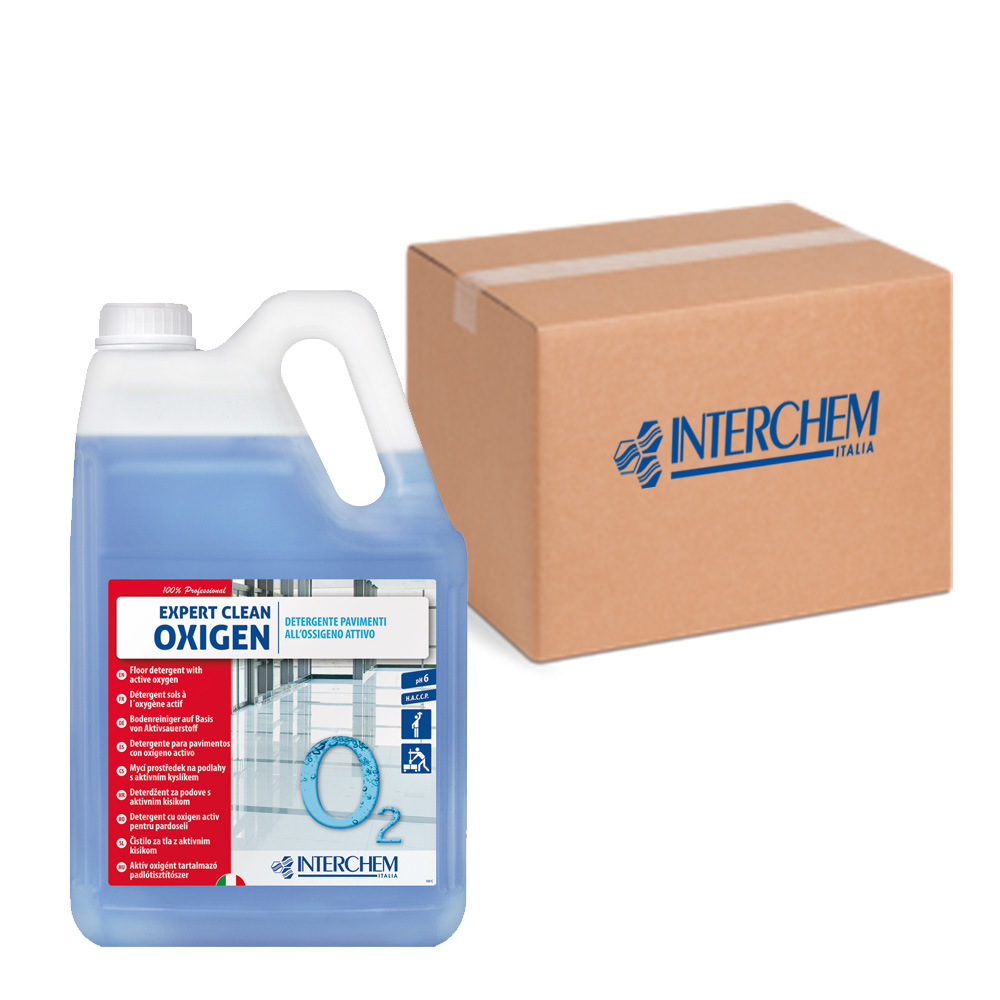 Boîte de 4 nettoyants à sol à oxygène actif Expert Clean Oxygen de 5 L
