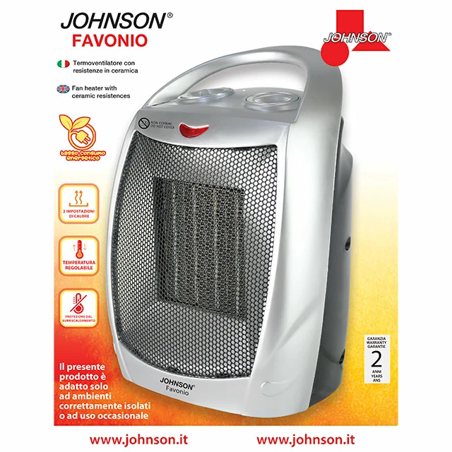 Radiateur soufflant céramique basse consommation Favonio Johnson 1500W