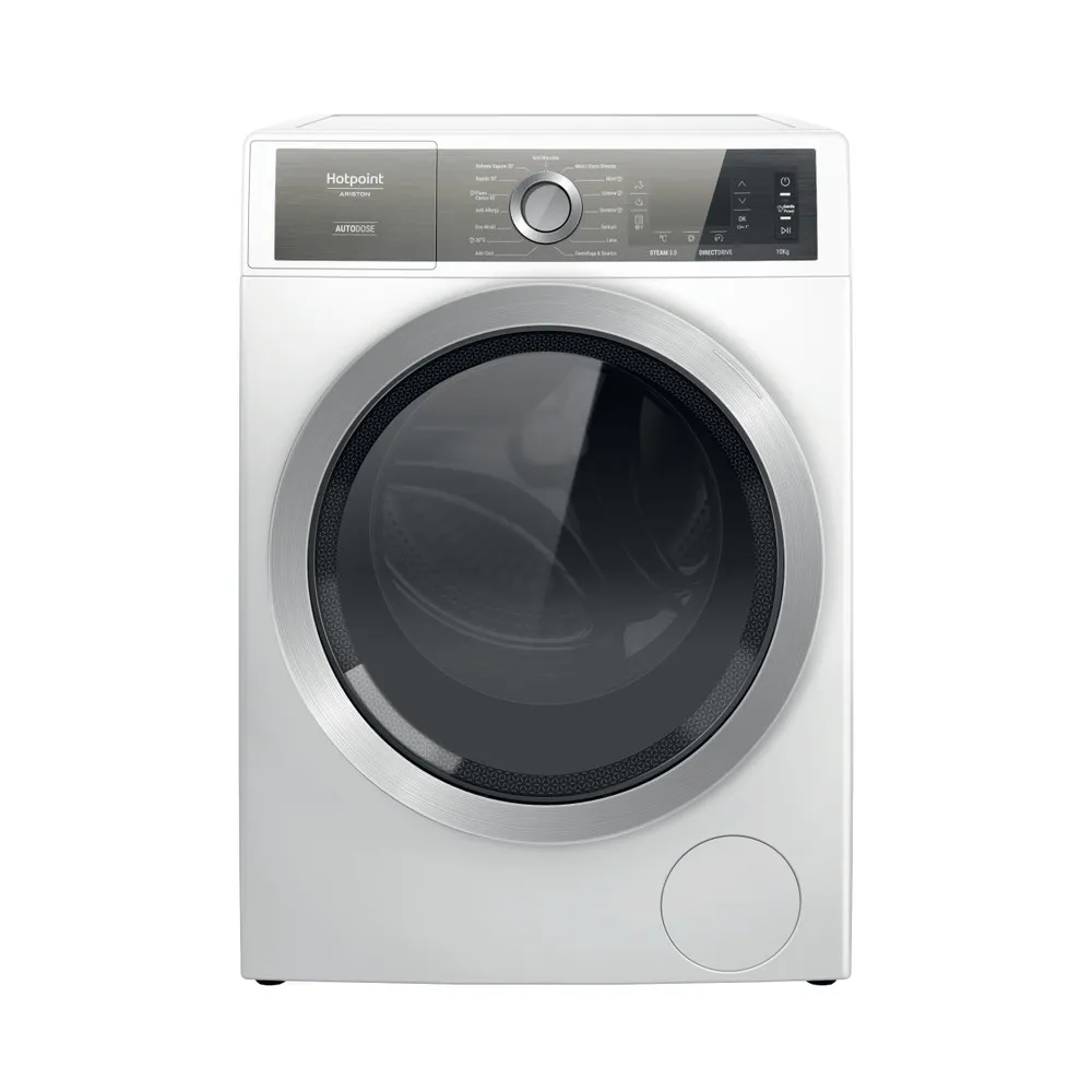 MACHINE À LAVER À ENTRAÎNEMENT DIRECT Hotpoint, 10 kg, VAPEUR DIRECTE, APPORTE AU H8 W046WB