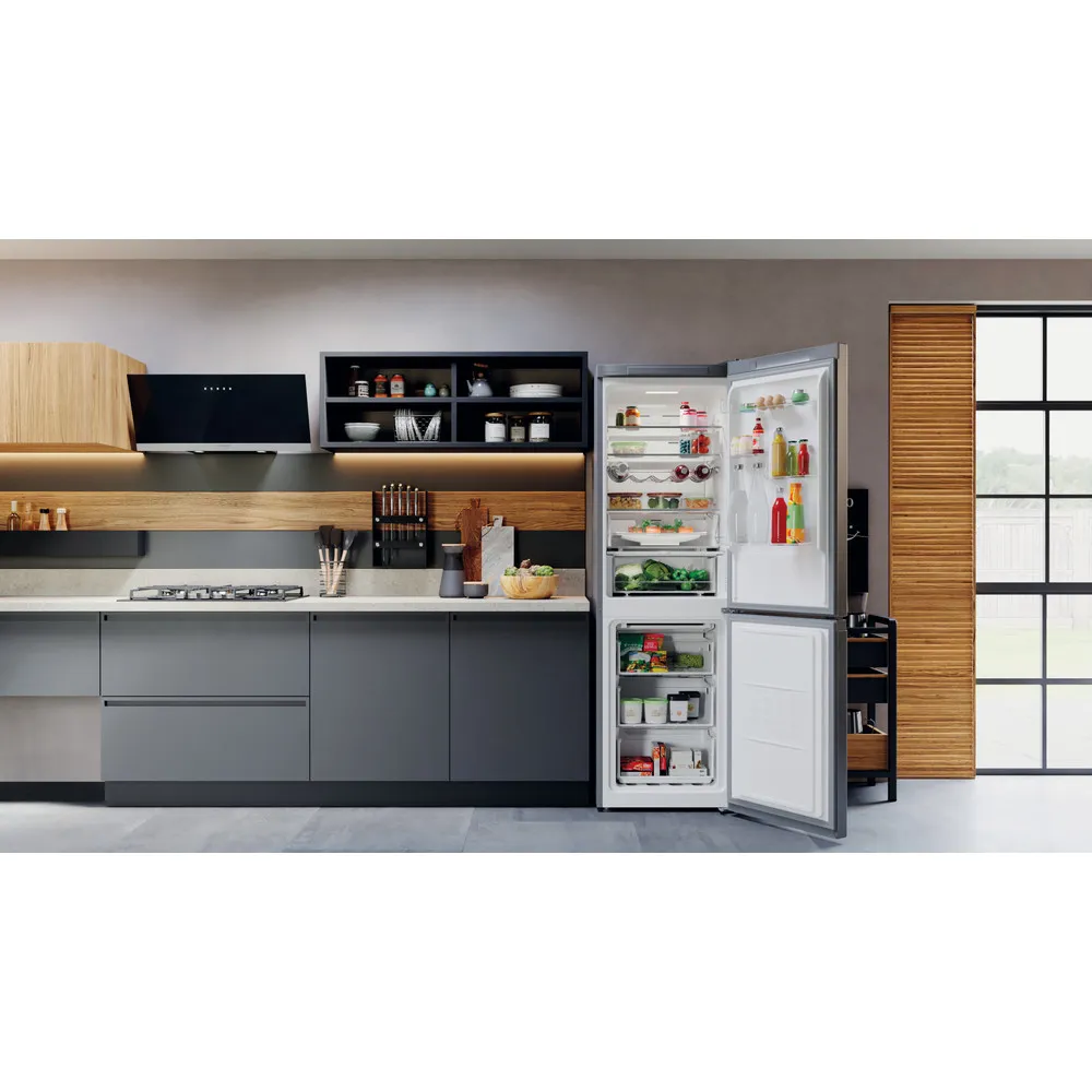 Réfrigérateur combiné Hotpoint 335LT SILVER HAFC8 TO32SX No Frost