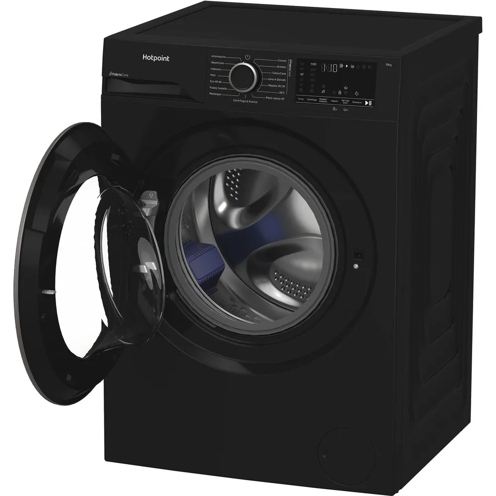Machine à laver à vapeur Hotpoint 10 kg A 1400GIRI BLACK HB 103B CARE IT