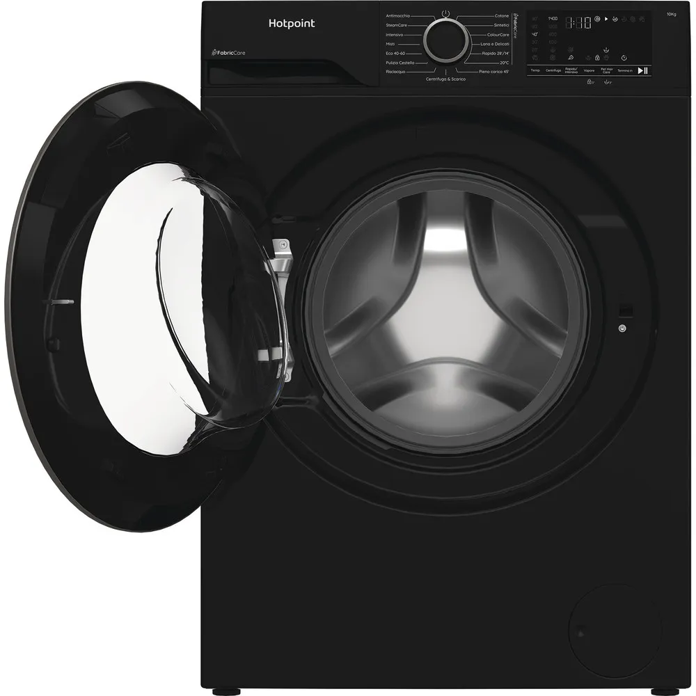 Machine à laver à vapeur Hotpoint 10 kg A 1400GIRI BLACK HB 103B CARE IT
