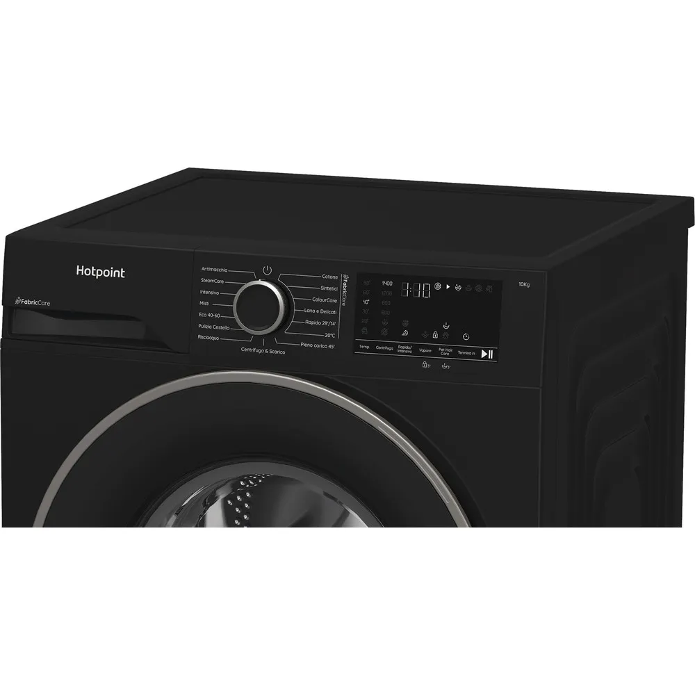 Machine à laver à vapeur Hotpoint 10 kg A 1400GIRI BLACK HB 103B CARE IT