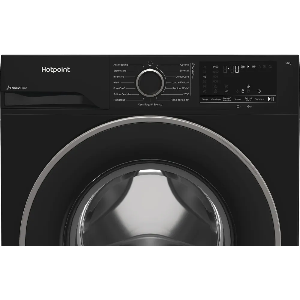 Machine à laver à vapeur Hotpoint 10 kg A 1400GIRI BLACK HB 103B CARE IT