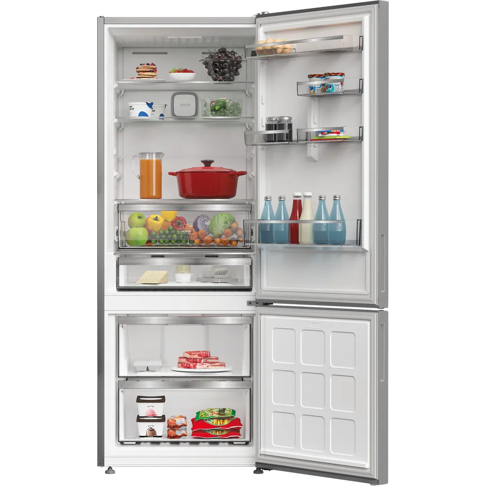 Réfrigérateur combiné Hotpoint No Frost 475 LT 70 cm en acier inoxydable HPAK2 6472 XP4E