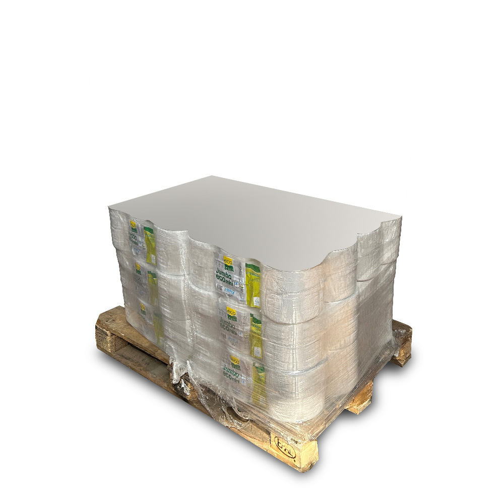 Emballage : 12 paquets de mini papier toilette Jumbo Eco avec 12 rouleaux