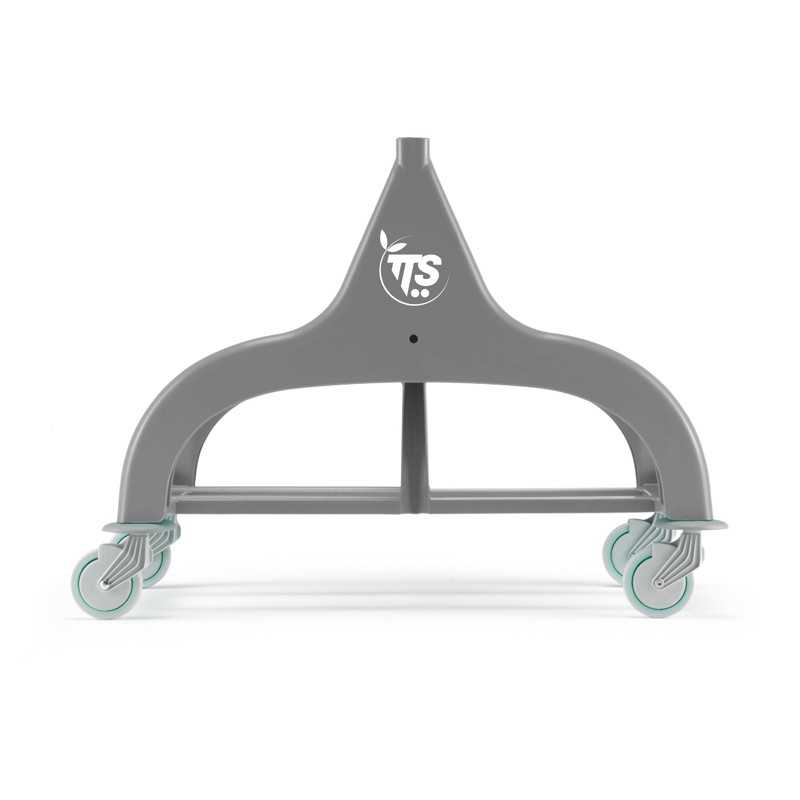 Châssis double avec roues et pare-chocs pour chariot de nettoyage Nick 30L, gris