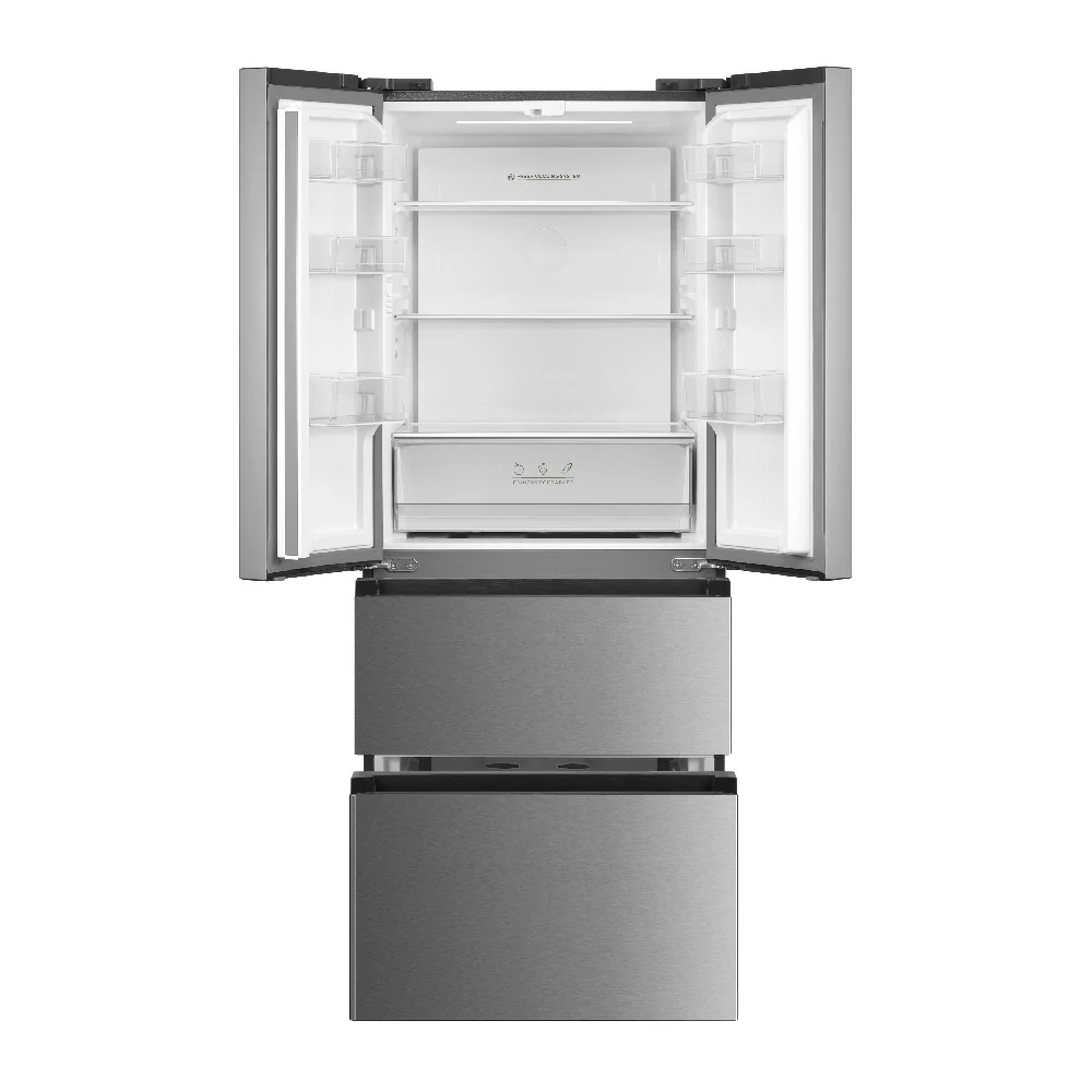 Réfrigérateur à portes françaises Midea 2 TIROIRS TOTNOFROST 391 LT WIFI 70 CM EN ACIER INOXYDABLE 