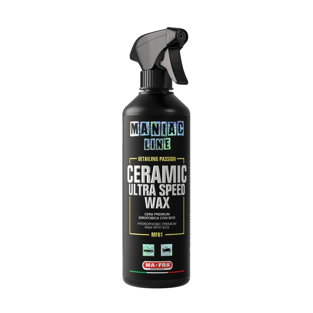 Cire en spray Ceramix Ultra Speed Wax pour voiture 500 ml - Maniac Line