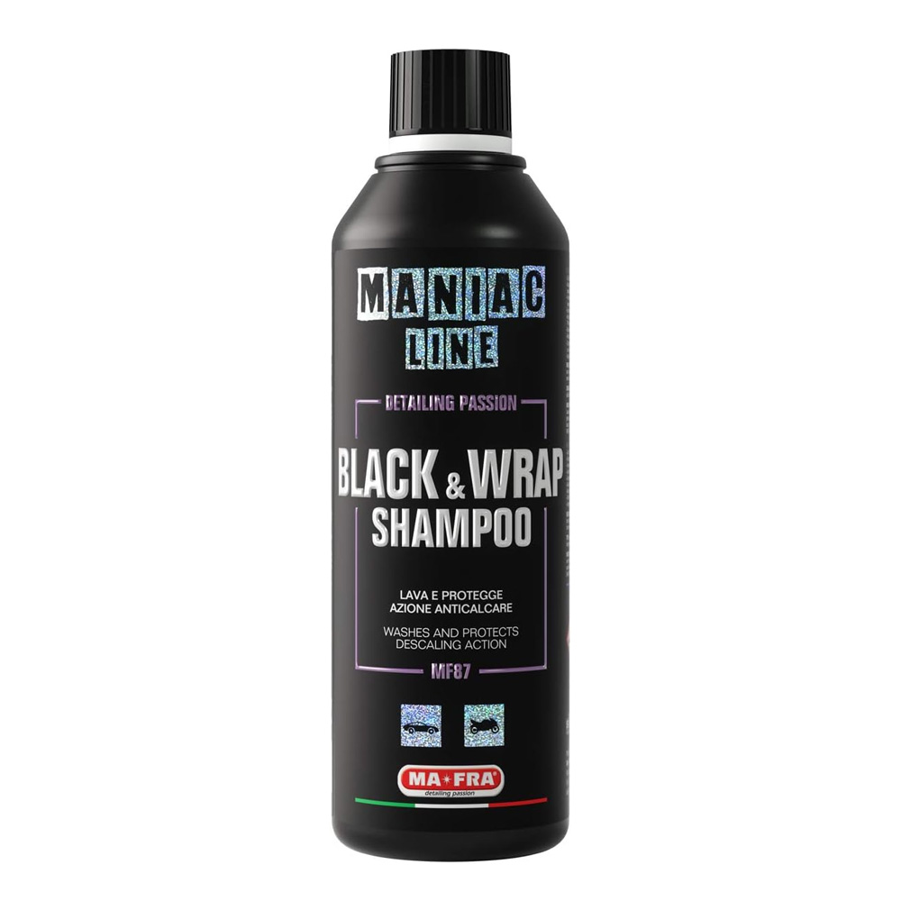 Shampooing 2 en 1 pour voiture noir et enveloppant 500 ml - Maniac Line