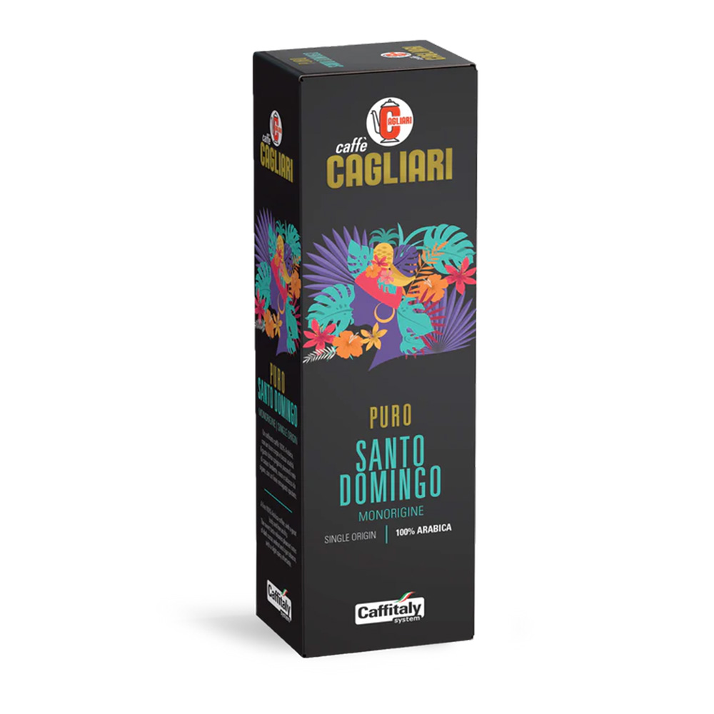 Capsules Caffitaly Single-Origin Santo Domingo Cagliari 100 % arabica, boîte de 10 gélules