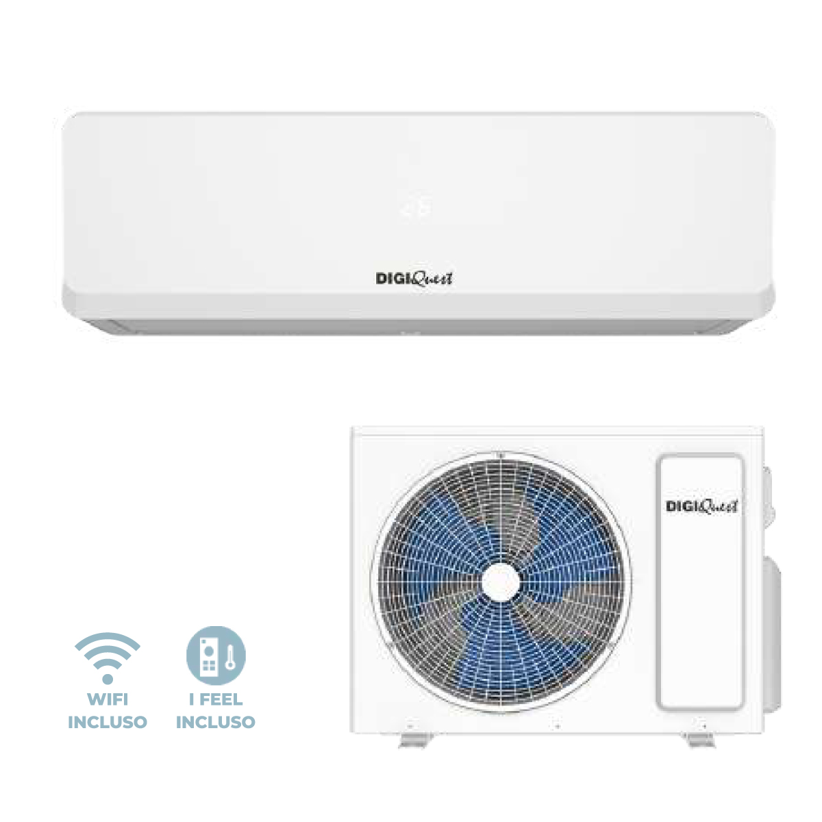 Climatiseur monoslit Inverter V4 A++ 9000 BTU avec wifi - DigiQuest