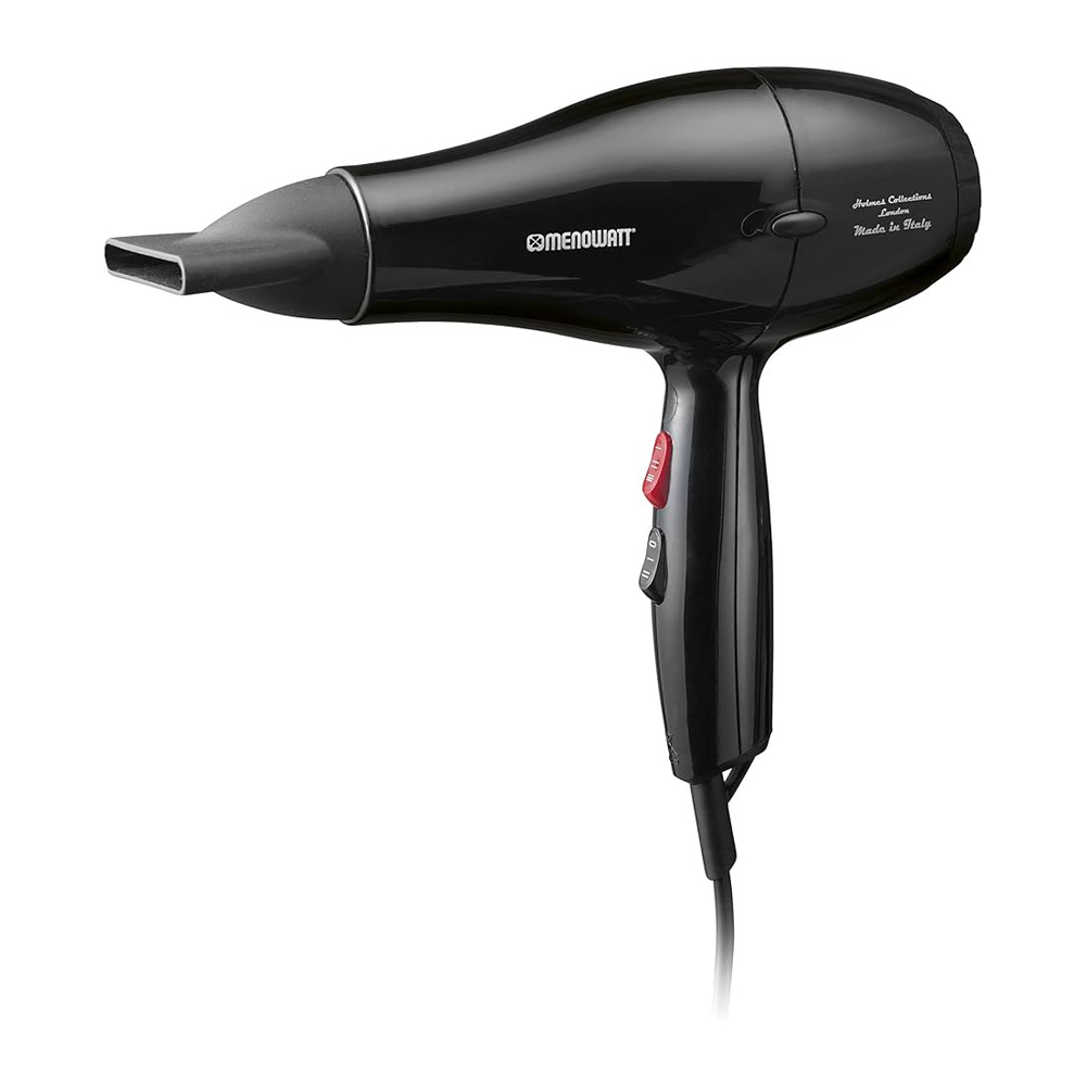 Sèche-cheveux ionique professionnel Menowatt 1810 - Noir - Fabriqué en Italie
