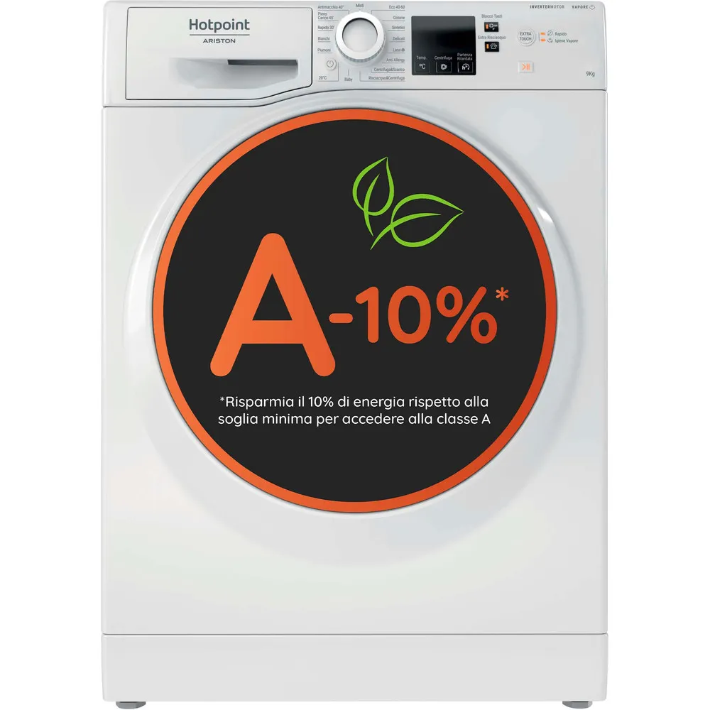 ONDULEUR DE VAPEUR Hotpoint 1400 tr/min 9 kg machine à laver NFR79W IT