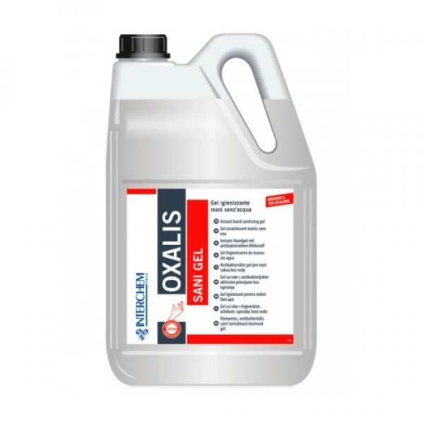 Gel désinfectant pour les mains Oxalis Sani Gel 5 litres