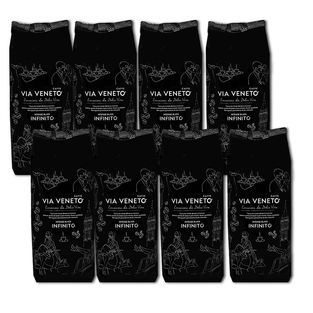 Grains de café Via Veneto Infinito 500 g (paquet de 8)