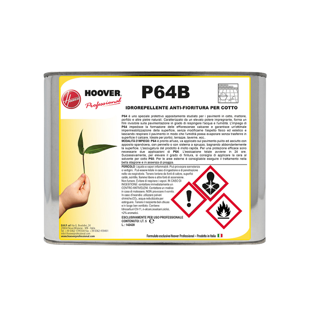 Imprégnant hydrofuge P64B pour terre cuite et pierres naturelles poreuses