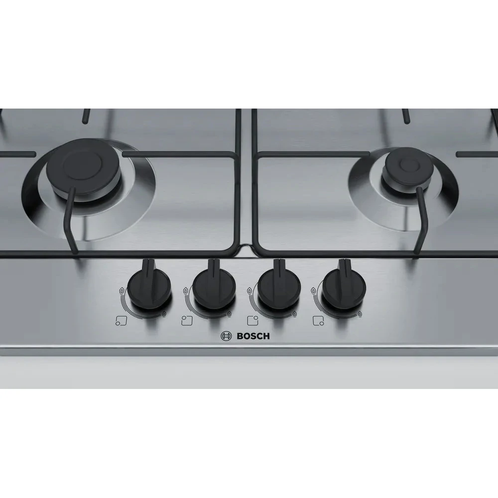 Cuisinière à gaz Bosch à 4 brûleurs 60 CM en acier inoxydable PGP6B5B86