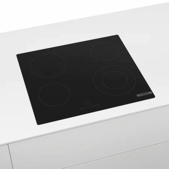 Table de cuisson à induction Bosch PKF611BB2E à 4 brûleurs 60 cm