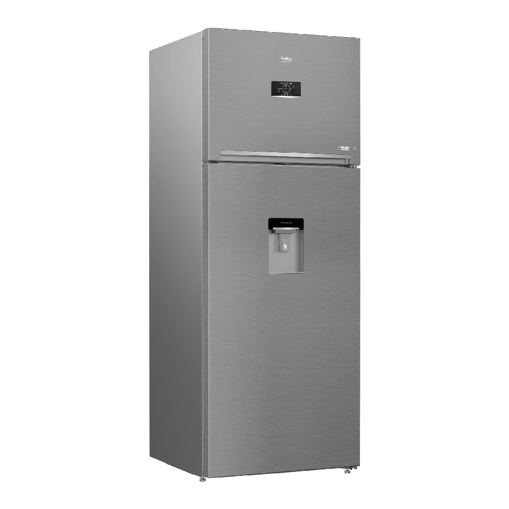 Réfrigérateur à double porte en acier inoxydable Beko TOTAL NOFROST 455LT 70CM RDNE455E40DXBN