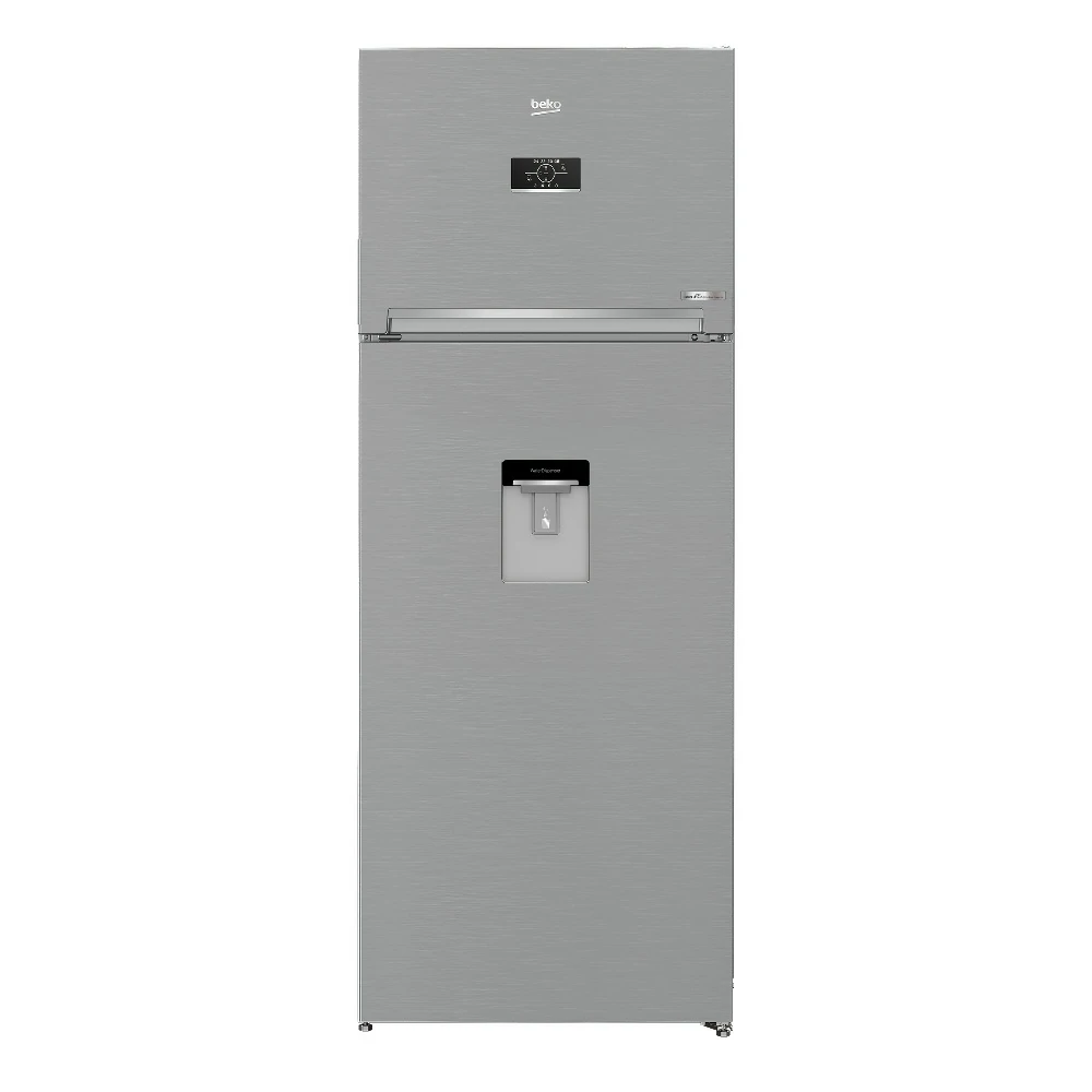 Réfrigérateur à double porte en acier inoxydable Beko TOTAL NOFROST 455LT 70CM RDNE455E40DXBN