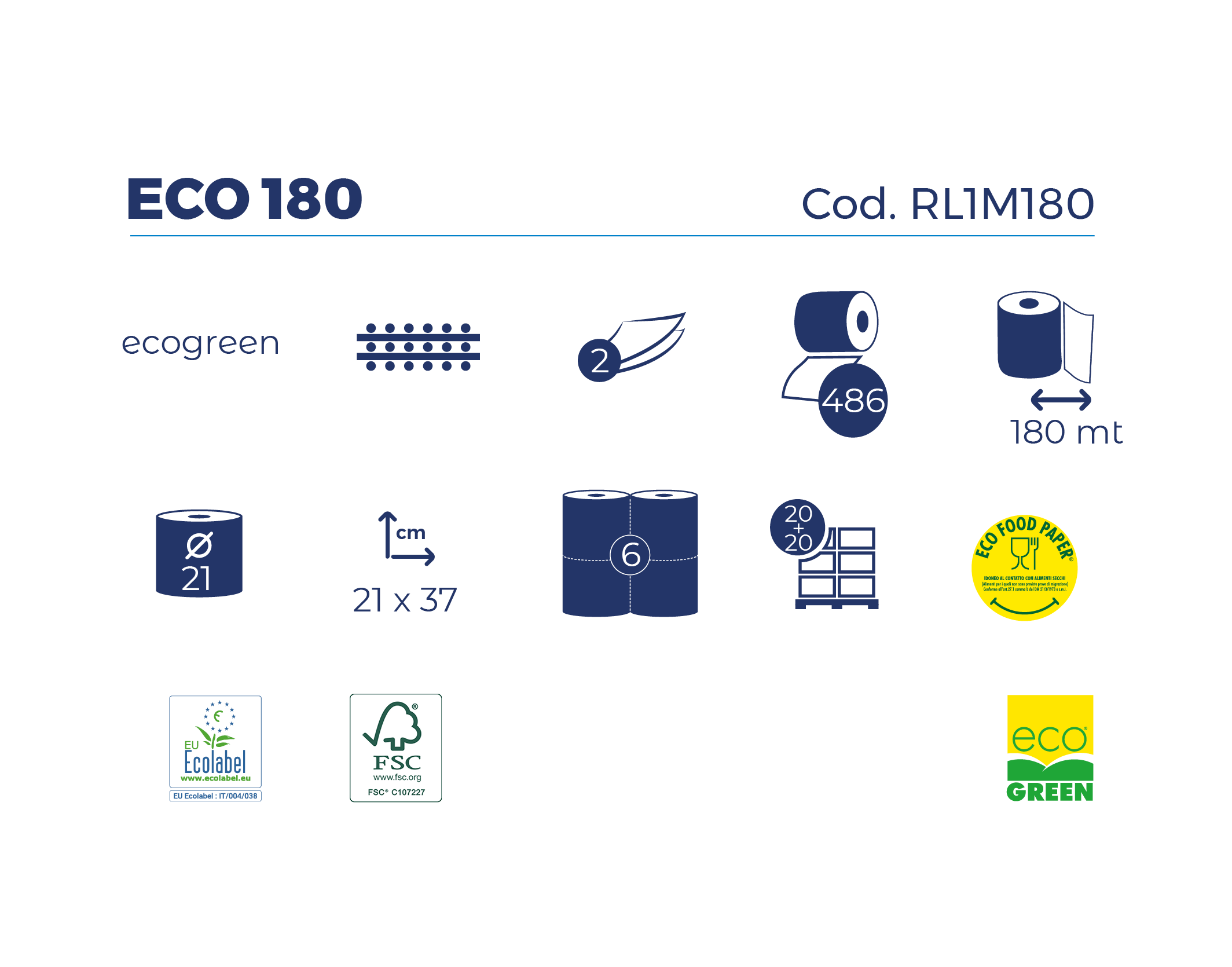 Emballage de 10 paquets de 6 rouleaux d'essuie-tout Super 180 à tirette centrale