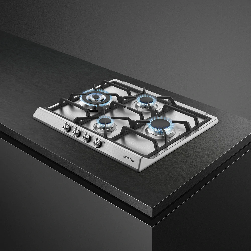 Cuisinière à gaz Smeg 4 ZONES 60 CM EN ACIER INOXYDABLE SER60SGH3