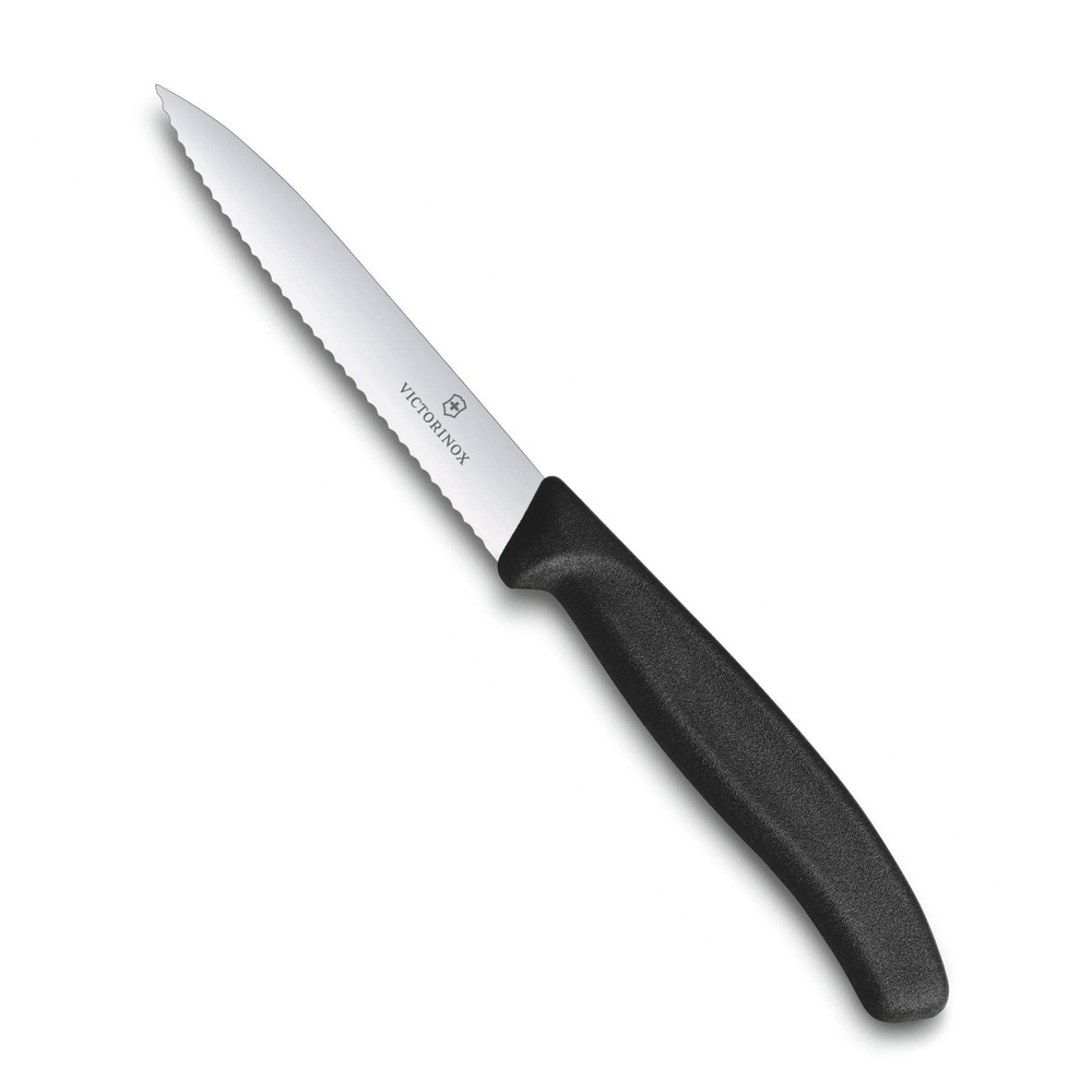 Couteau à éplucher en carton ondulé avec manche ergonomique noir - Victorinox Swissclassic