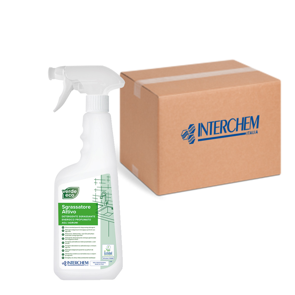 Boîte de 6 détergents dégraissants Green Eco Active Degreaser 750 ml