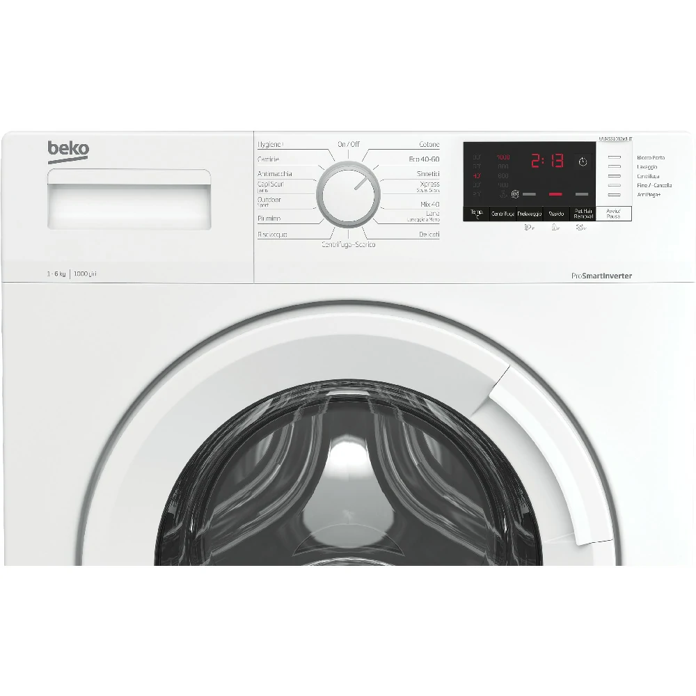 Machine à laver Beko 40CM INVERTER D 1000 tr/min Slim 6 kg WUXS61032Wi-IT