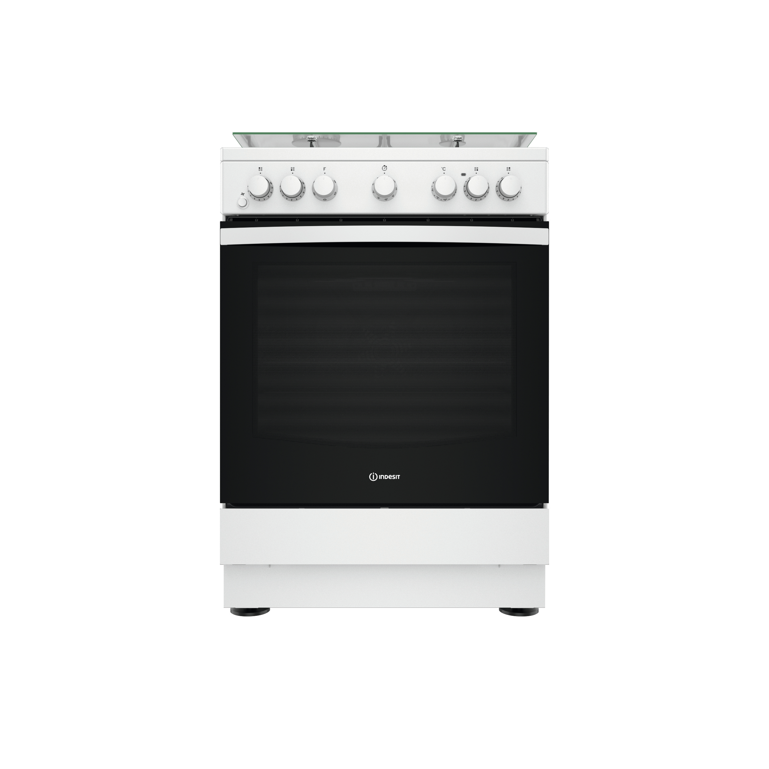 CUISINIÈRE À GAZ INDESIT 4 BRUC.75LT FOUR ÉLECTRIQUE 60x60 BLANC IS67G4PHW/E/1