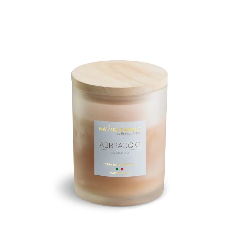 Bougie parfumée naturelle Abraccio - Caramel 200 gr - Collection Amati