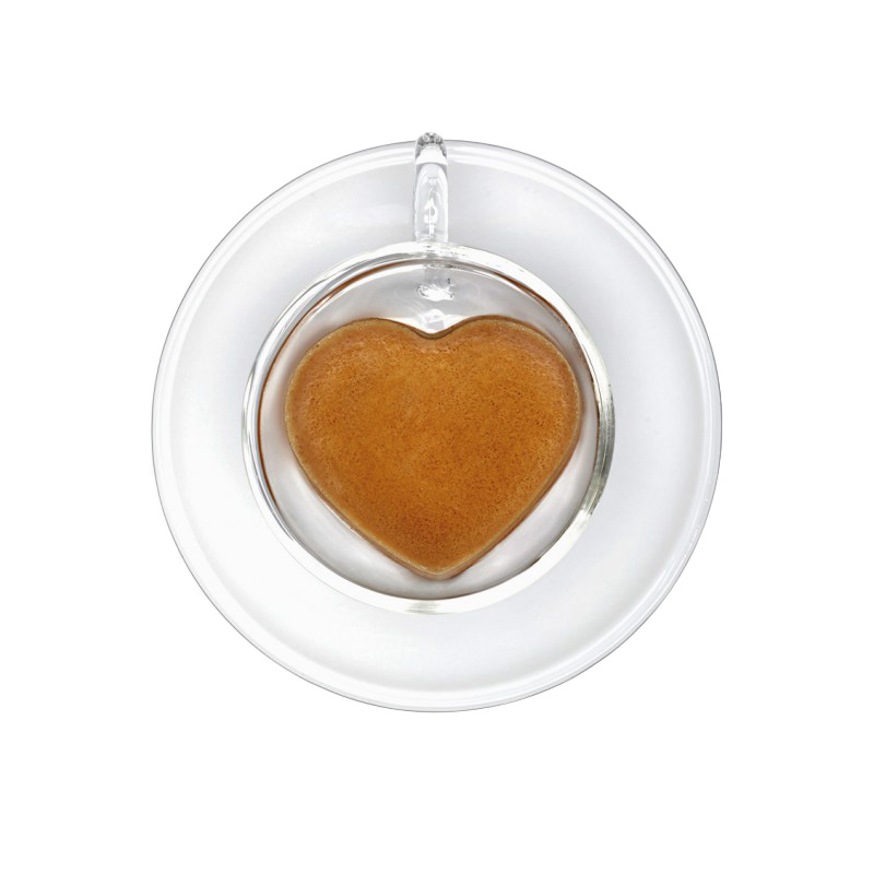 Ensemble de 2 tasses à expresso en forme de cœur You & Me