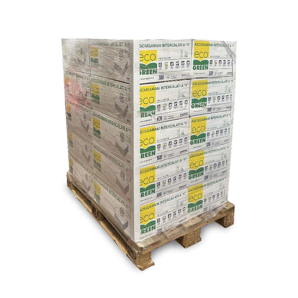 Lot de 20 boîtes de serviettes en papier pliées en V Eco Sticker, 20 paquets chacune