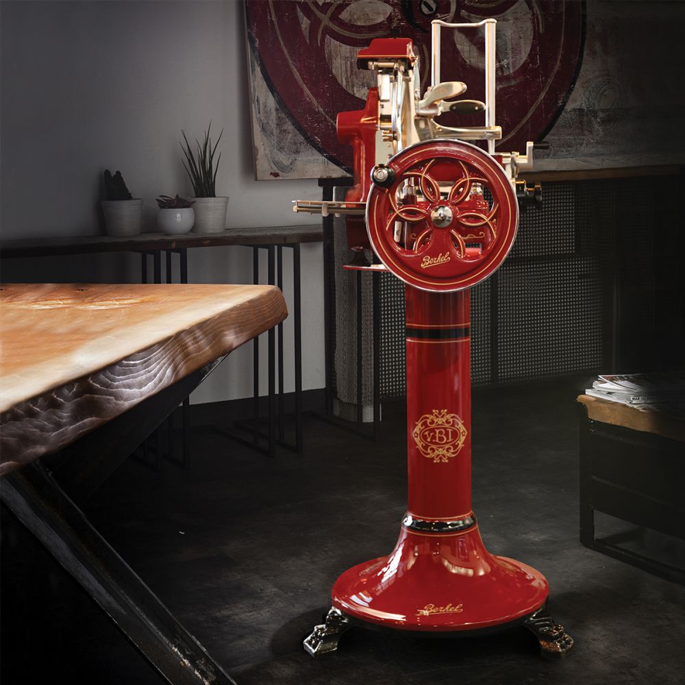 Support rouge pour trancheuse Berkel B2