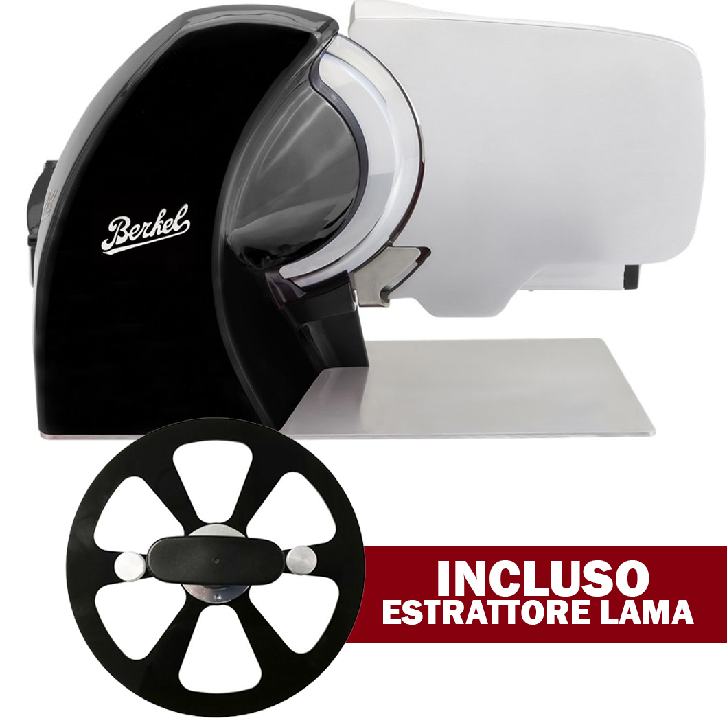 Trancheuse Berkel Home Line 250 Plus noire avec extracteur de lame inclus