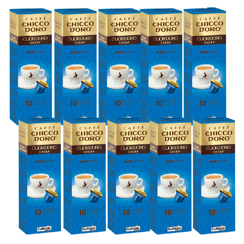 100 capsules Caffitaly System Heart of Gold décaféinées