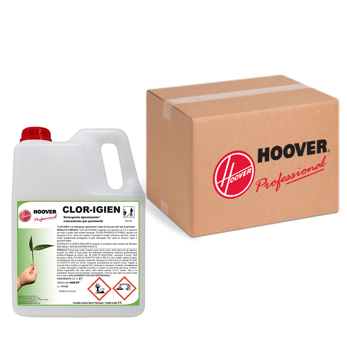 Boîte de 4 détergents désinfectants concentrés Clor Igien 3 litres