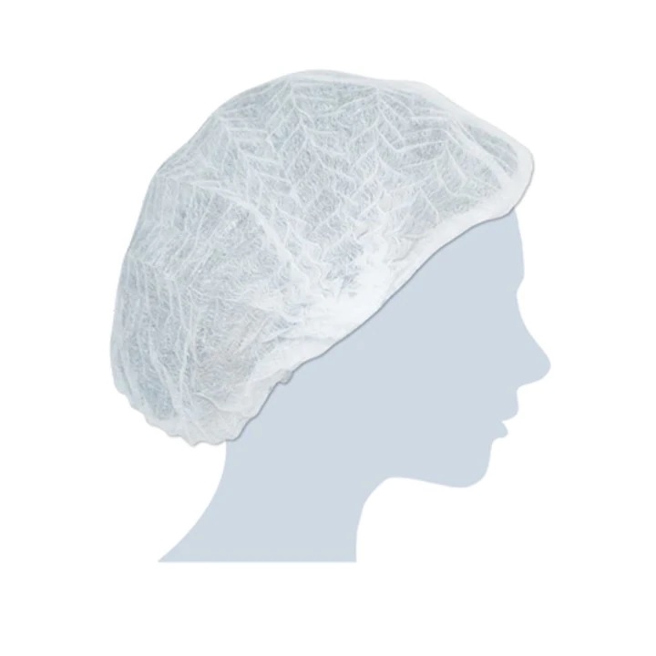 Casque blanc rond jetable 1000 pièces par boîte