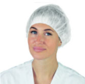 Casque blanc rond jetable 1000 pièces par boîte