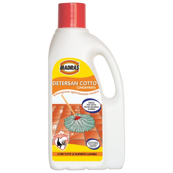 Agent de nettoyage Detersan Cotto pour terre cuite, pierre et klinker 1 litre Madras