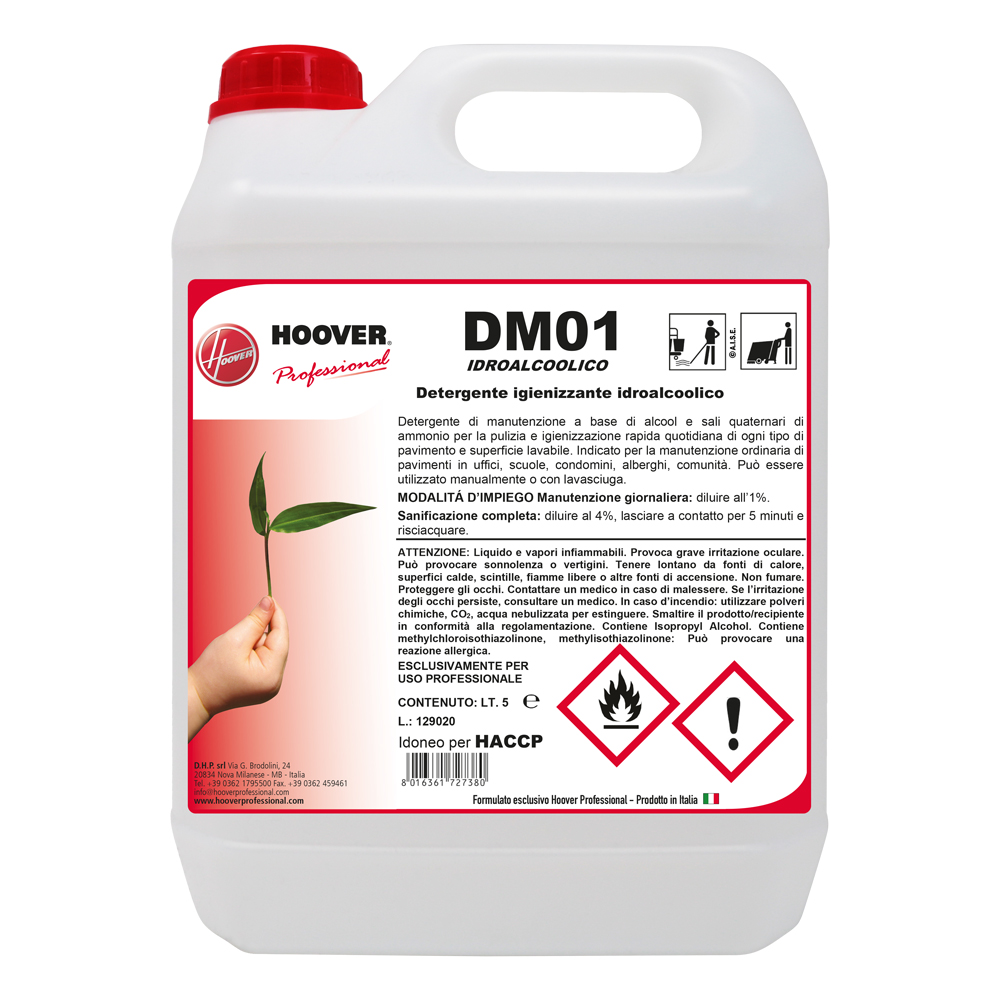 DM01 Détergent désinfectant hydroalcoolique