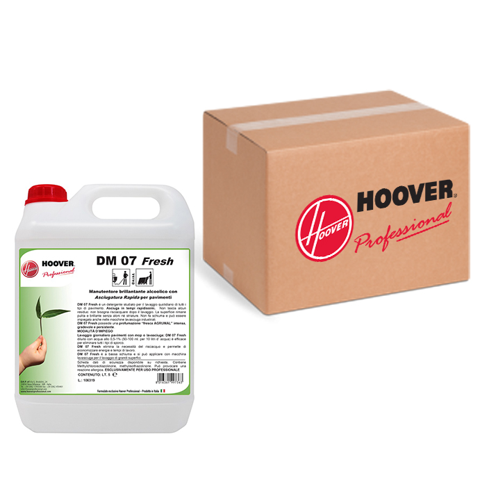 Boîte de 4 bidons DM07 Détergent alcoolisé frais