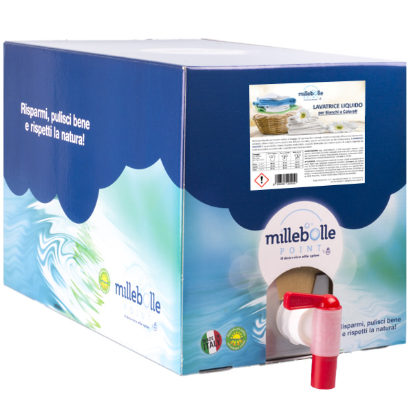 Détergent à lessive liquide pour blancs et couleurs - ecobox 20 kg