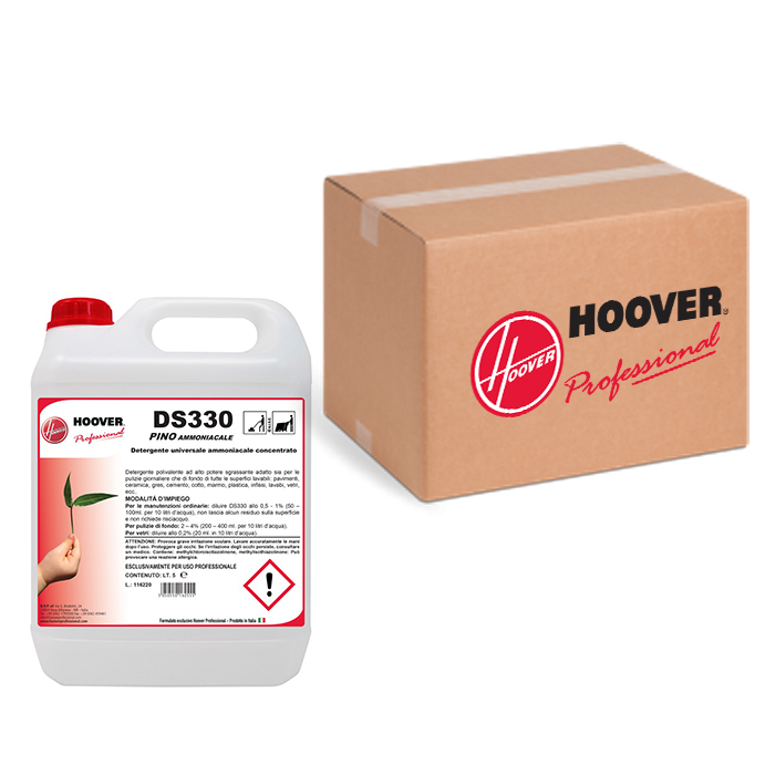 Boîte de 4 bidons de détergent dégraissant à l'ammoniaque DS330 Pino