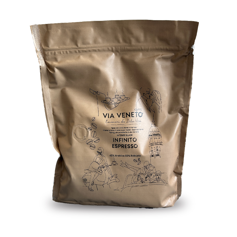 Mélange de café moulu pour machine à expresso Via Veneto Infinito 250 g