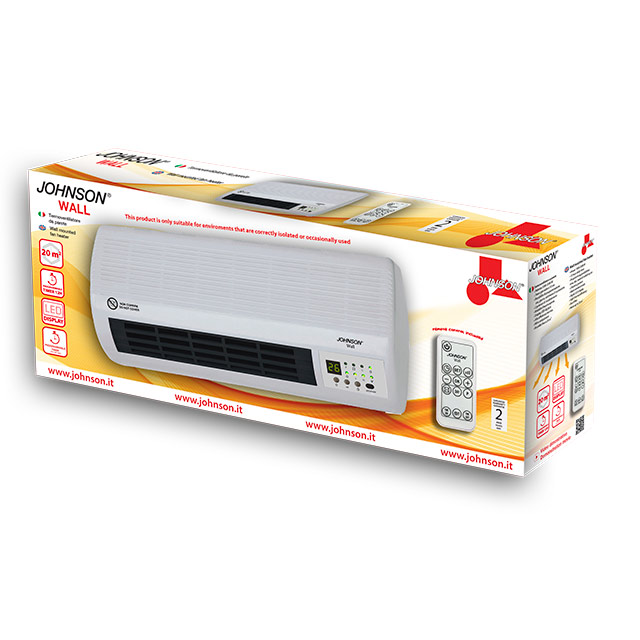Radiateur soufflant mural Johnson Wall 2000W avec télécommande